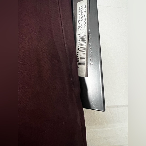 SOLD LABS Burgundy Waxed Coated Pants NWT Slim Fit - Picture 3 of 4